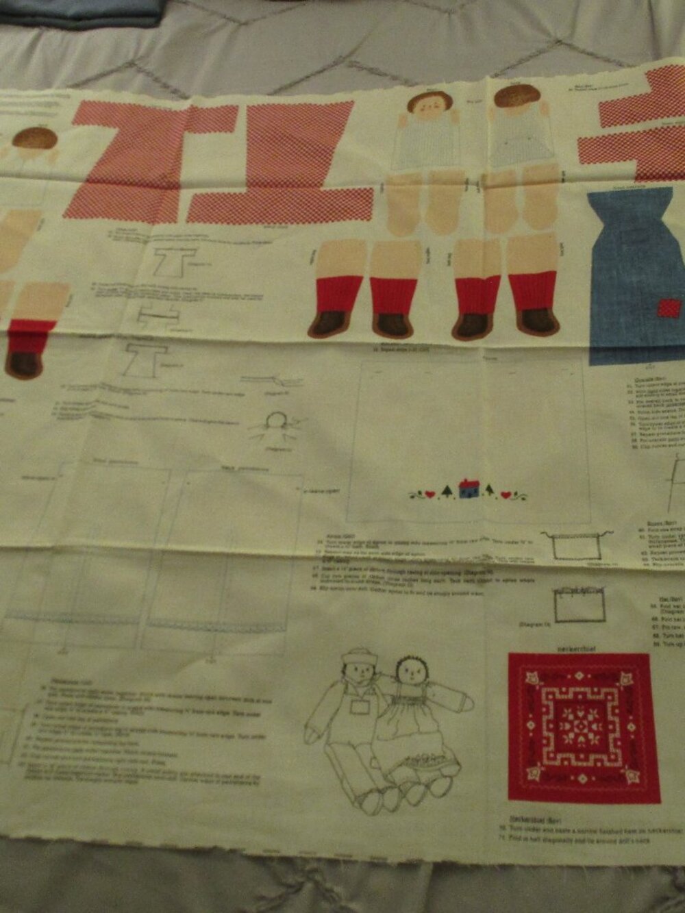 Vintage Country Boy & Girl Cloth Dolls Cut Outs Craft Project